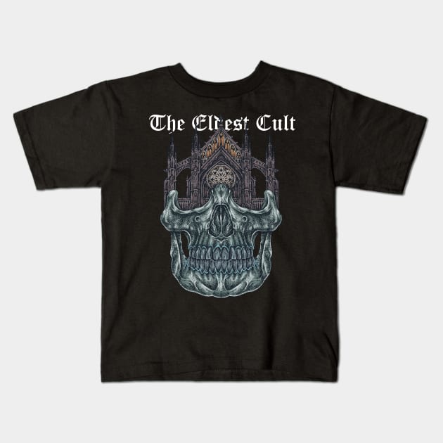 Notre Dame De Paris Skull Kids T-Shirt by BlackRavenOath